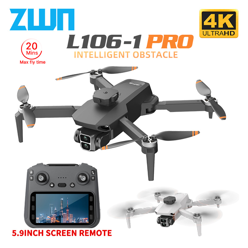 Drone Camera 4K - L106-1PRO GPS Drone Profissional Com Tela