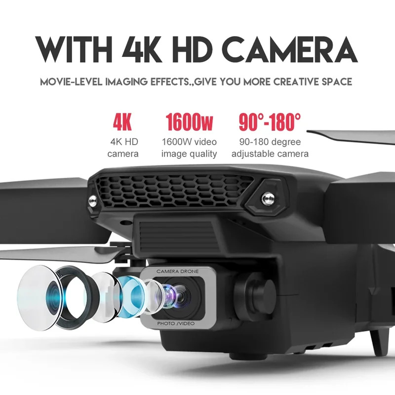 E88 probigent dobrável drone s - Drone Camera Mount avaliação e preço