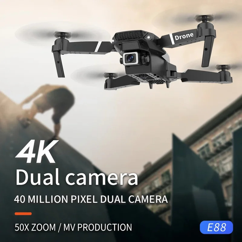 E88 probigent dobrável drone s - Drone Camera Mount avaliação e preço